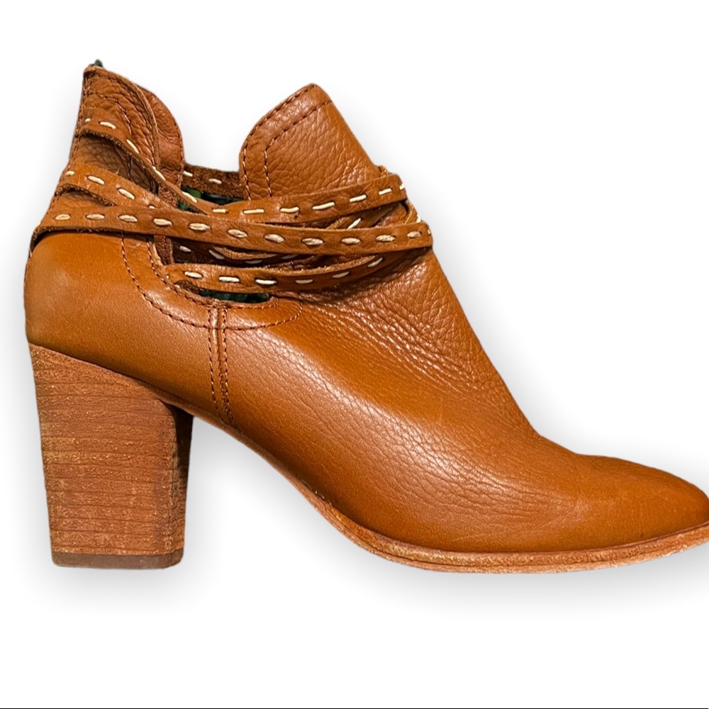 FRYE Naomi Pickstitch leather heeled bootie